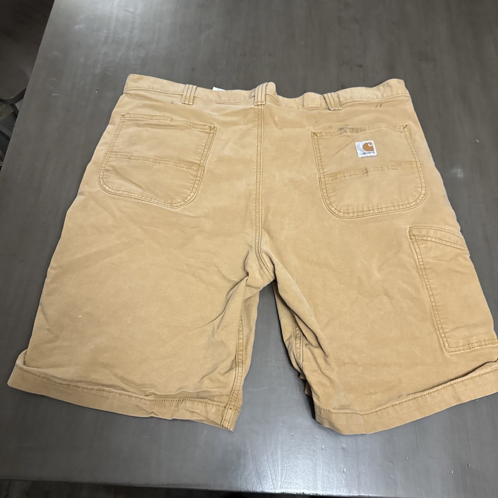 Carhartt Shorts Mens 42 Fits 40 Faded Khaki Carpenter Distressed Grunge 102514 - Picture 7 of 16